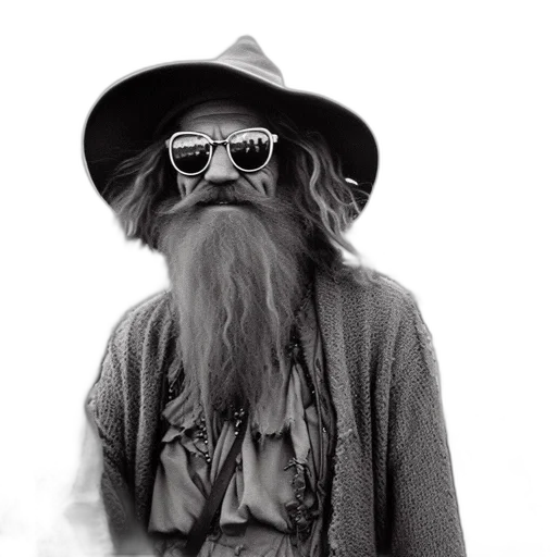 bearded, man, sunglasses, sporting transparent PNG cut-out