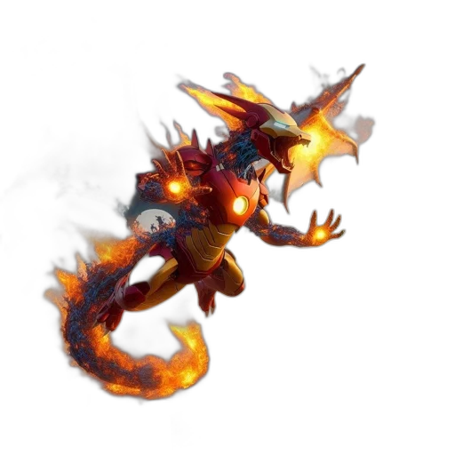 dragon, staff, creature, animal transparent PNG cut-out