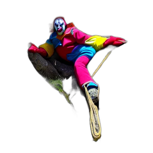 jacket, shoes, mask, staff transparent PNG cut-out