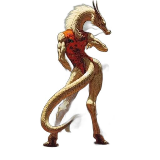 dragon, creature, staff, animal transparent PNG cut-out