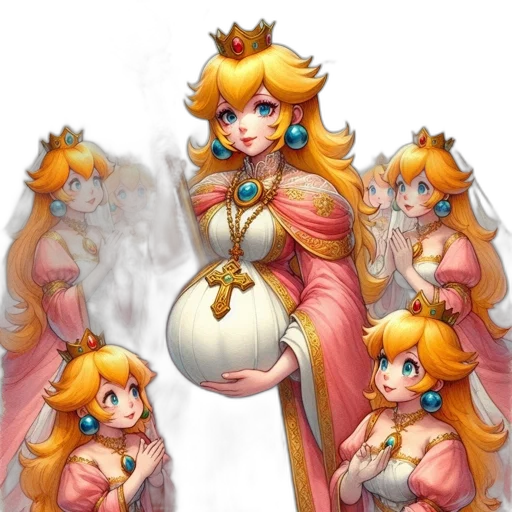 crown, dress, weapon, staff transparent PNG cut-out