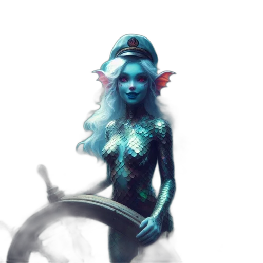 creature, crown, staff, dress transparent PNG cut-out