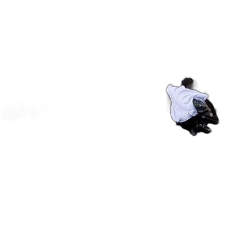 umbrella, jacket, shoes, staff transparent PNG cut-out