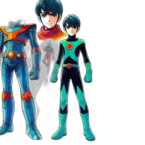 concept art, comic book art, anime, 3d render transparent PNG cut-out