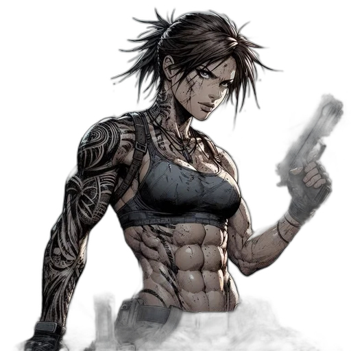 weapon, comic book art, cyberpunk, concept art transparent PNG cut-out