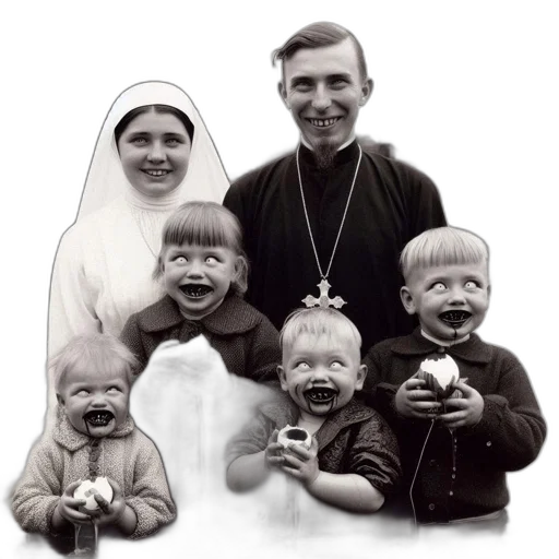 vintage, photo, religious, couple transparent PNG cut-out