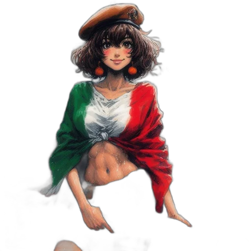 dress, hat, watercolor, concept art transparent PNG cut-out