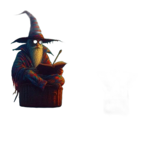staff, hat, creature, dragon transparent PNG cut-out