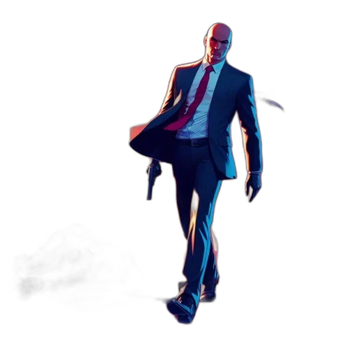 jacket, robot, staff, concept art transparent PNG cut-out