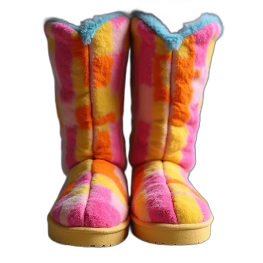shoes, rainbow, boot, slippers transparent PNG cut-out