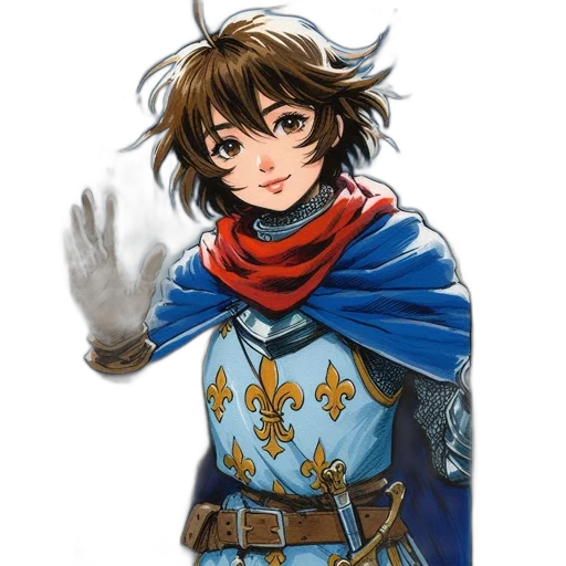 staff, jacket, face, sword transparent PNG cut-out