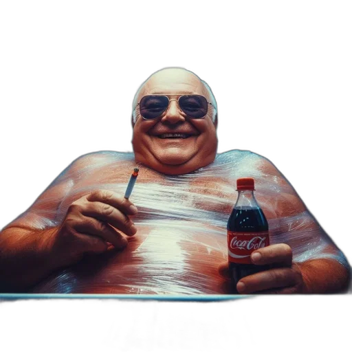jacket, bottle, food, face transparent PNG cut-out