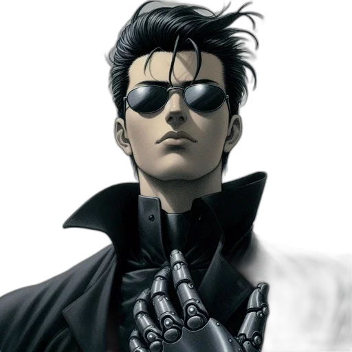 mask, jacket, face, comic book art transparent PNG cut-out