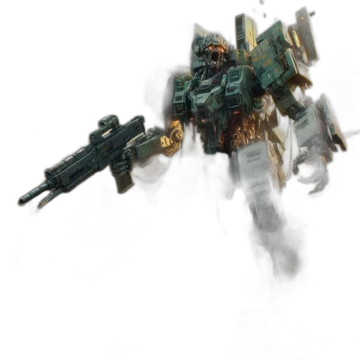 robot, weapon, staff, creature transparent PNG cut-out