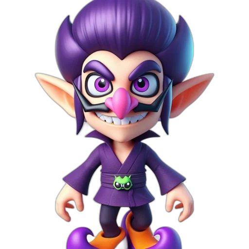 creature, staff, mask, 3d render transparent PNG cut-out