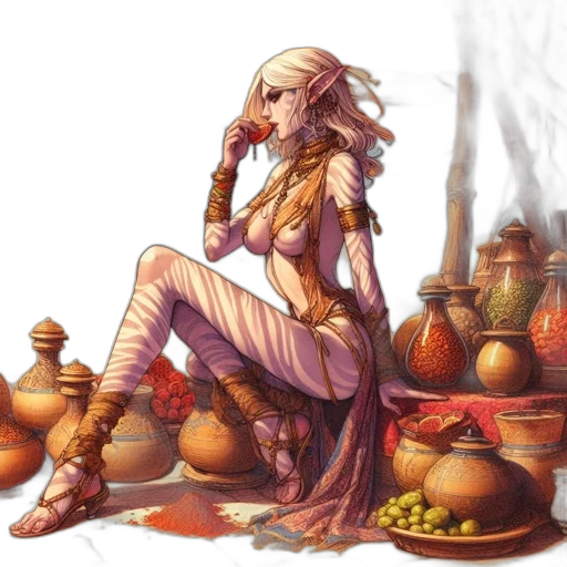 staff, dress, food, fantasy art transparent PNG cut-out