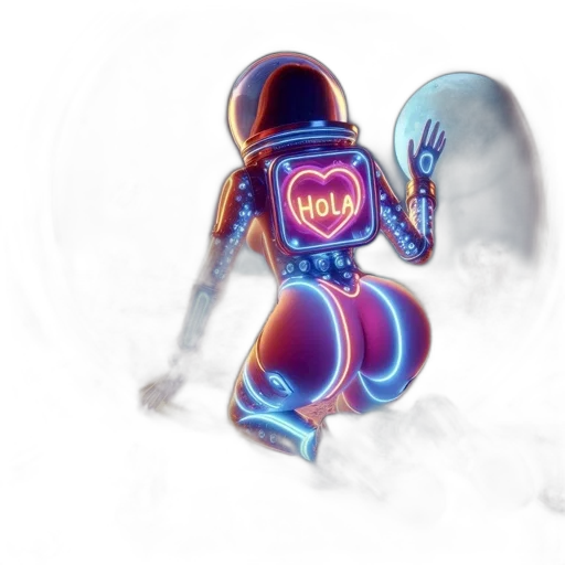 robot, concept art, 3d render, comic book art transparent PNG cut-out