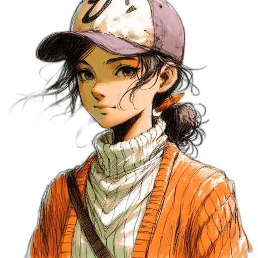 hat, face, staff, jacket transparent PNG cut-out