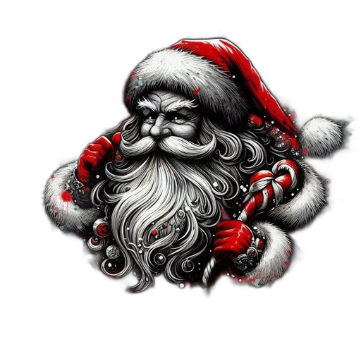 photorealistic, stern, santa, claus transparent PNG cut-out