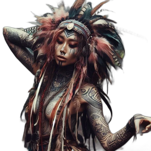 staff, jewelry, creature, face transparent PNG cut-out