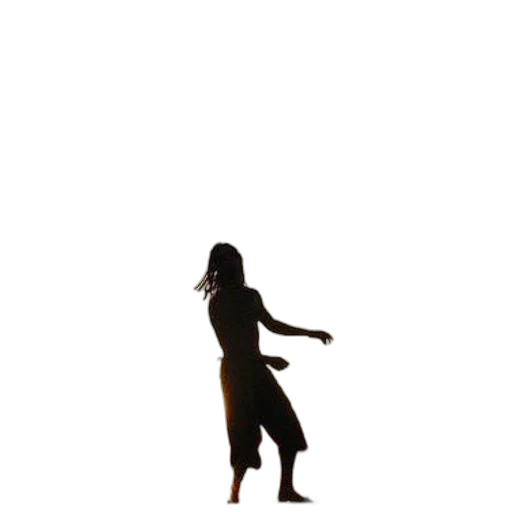 dress, staff, creature, hair transparent PNG cut-out