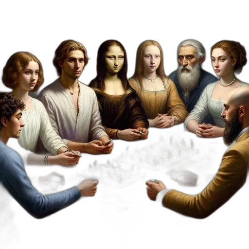 concept art, fantasy art, photorealistic, oil painting transparent PNG cut-out