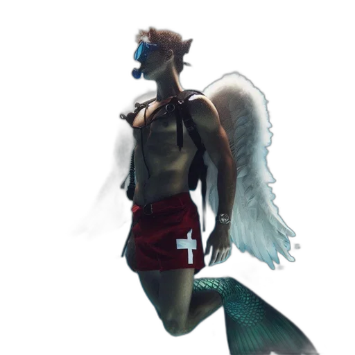 creature, animal, dragon, staff transparent PNG cut-out
