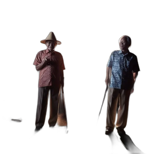 staff, mask, umbrella, hat transparent PNG cut-out