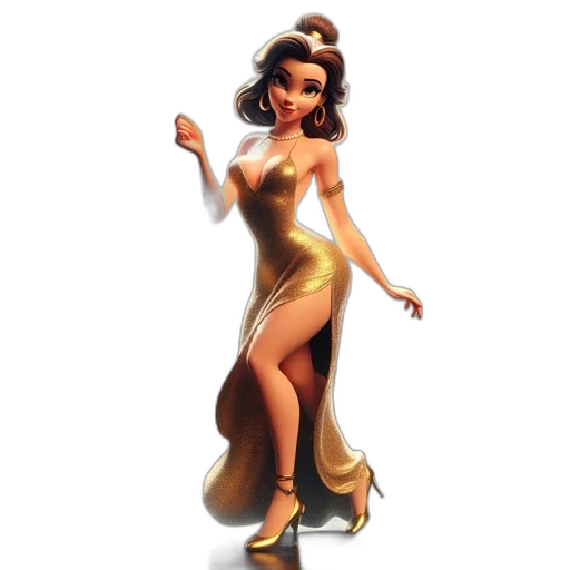 dress, 3d render, concept art, cartoon transparent PNG cut-out