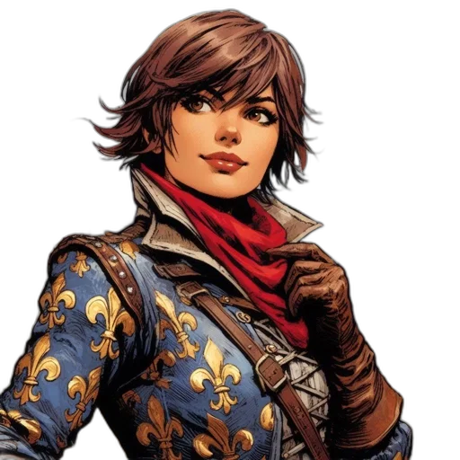 jacket, face, staff, comic book art transparent PNG cut-out