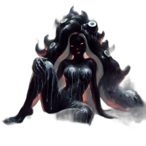 creature, mask, hair, crown transparent PNG cut-out