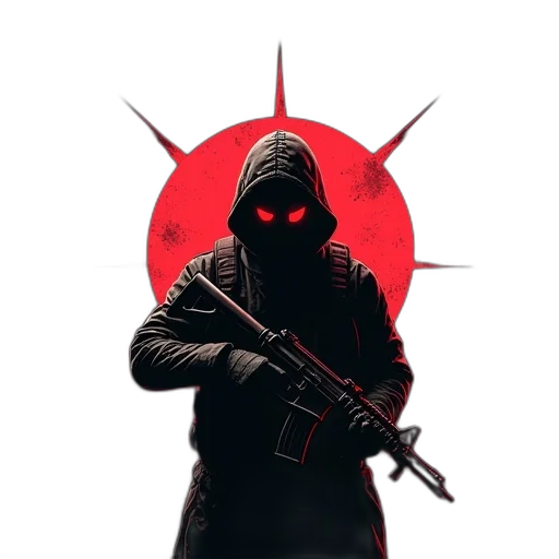 mask, weapon, jacket, concept art transparent PNG cut-out