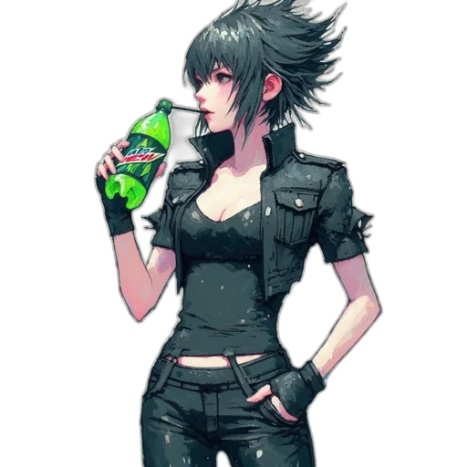 weapon, jacket, bottle, staff transparent PNG cut-out