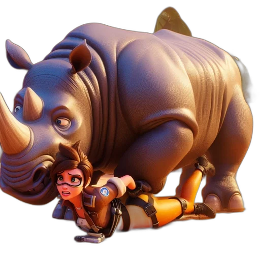 animal, concept art, 3d render, photorealistic transparent PNG cut-out