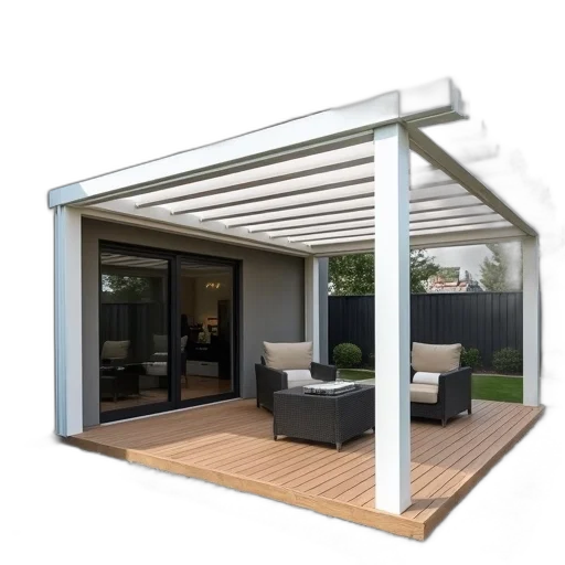3d render, photorealistic, modern, patio transparent PNG cut-out