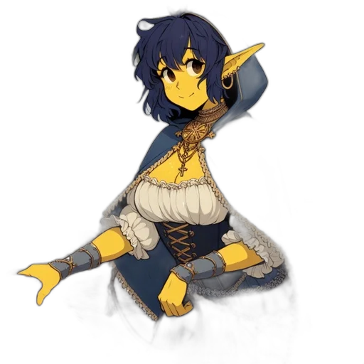dragon, staff, dress, creature transparent PNG cut-out