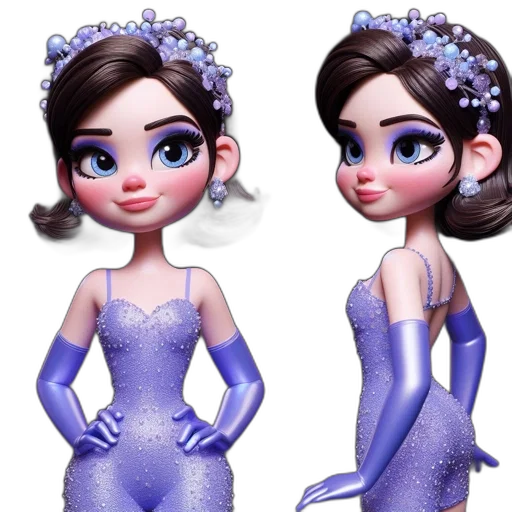 dress, 3d render, concept art, cartoon transparent PNG cut-out