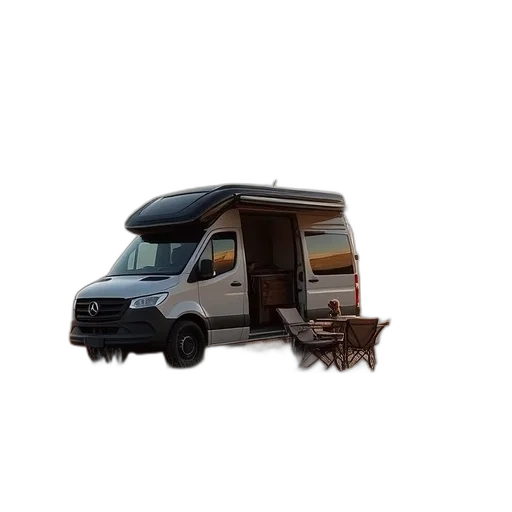 3d render, forward, roof, camper transparent PNG cut-out