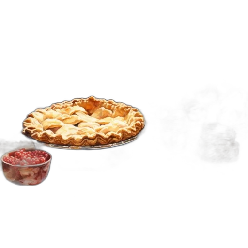 food, crown, 3d render, fog transparent PNG cut-out