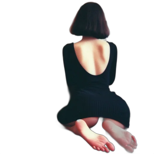 dress, jacket, hair, furniture transparent PNG cut-out