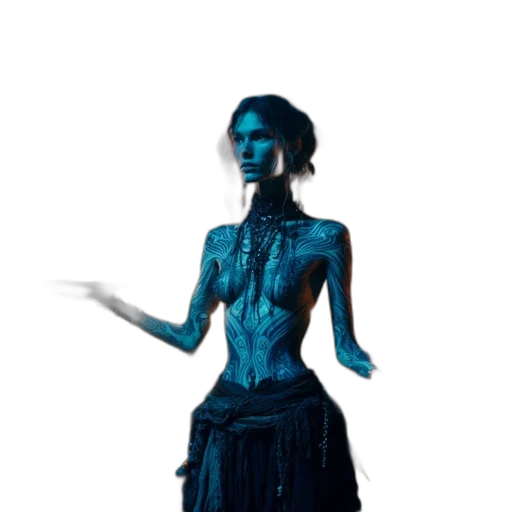 dress, robot, jewelry, staff transparent PNG cut-out