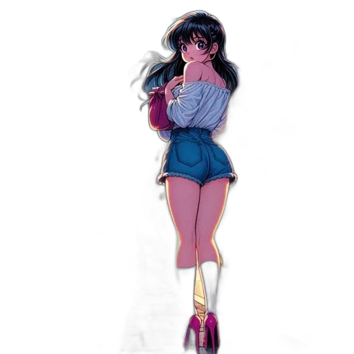 dress, jacket, vaporwave, concept art transparent PNG cut-out