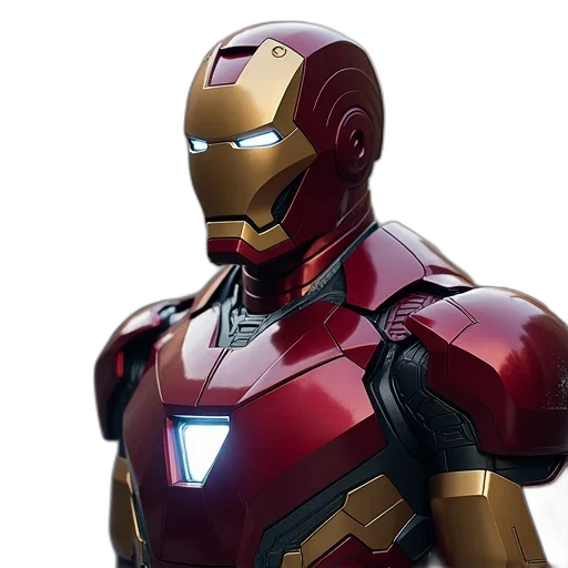 robot, mask, 3d render, concept art transparent PNG cut-out