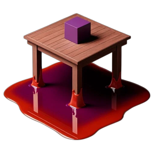 furniture, 3d render, concept art, pixel art transparent PNG cut-out