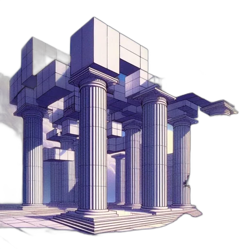 building, robot, furniture, 3d render transparent PNG cut-out