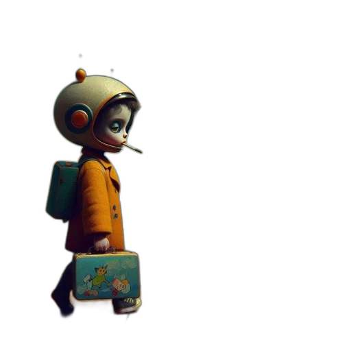 robot, creature, staff, mask transparent PNG cut-out