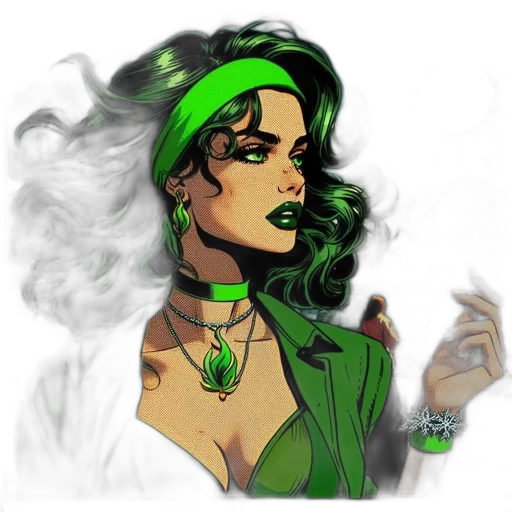 comic book art, concept art, cyberpunk, cartoon transparent PNG cut-out