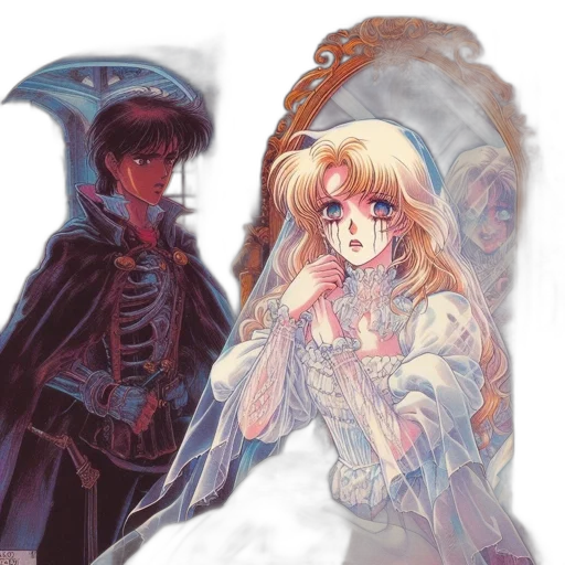 jacket, umbrella, anime, watercolor transparent PNG cut-out
