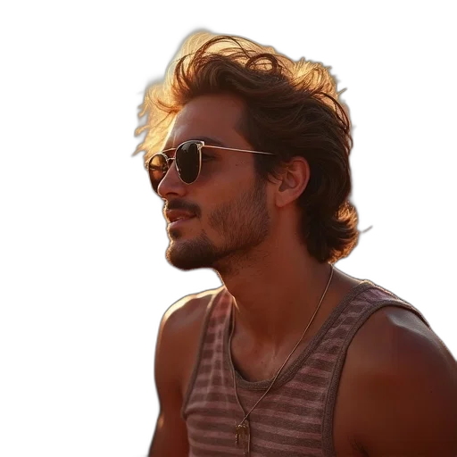 hair, face, photorealistic, zac transparent PNG cut-out