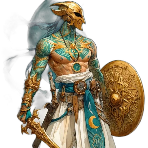 sword, dragon, mask, staff transparent PNG cut-out